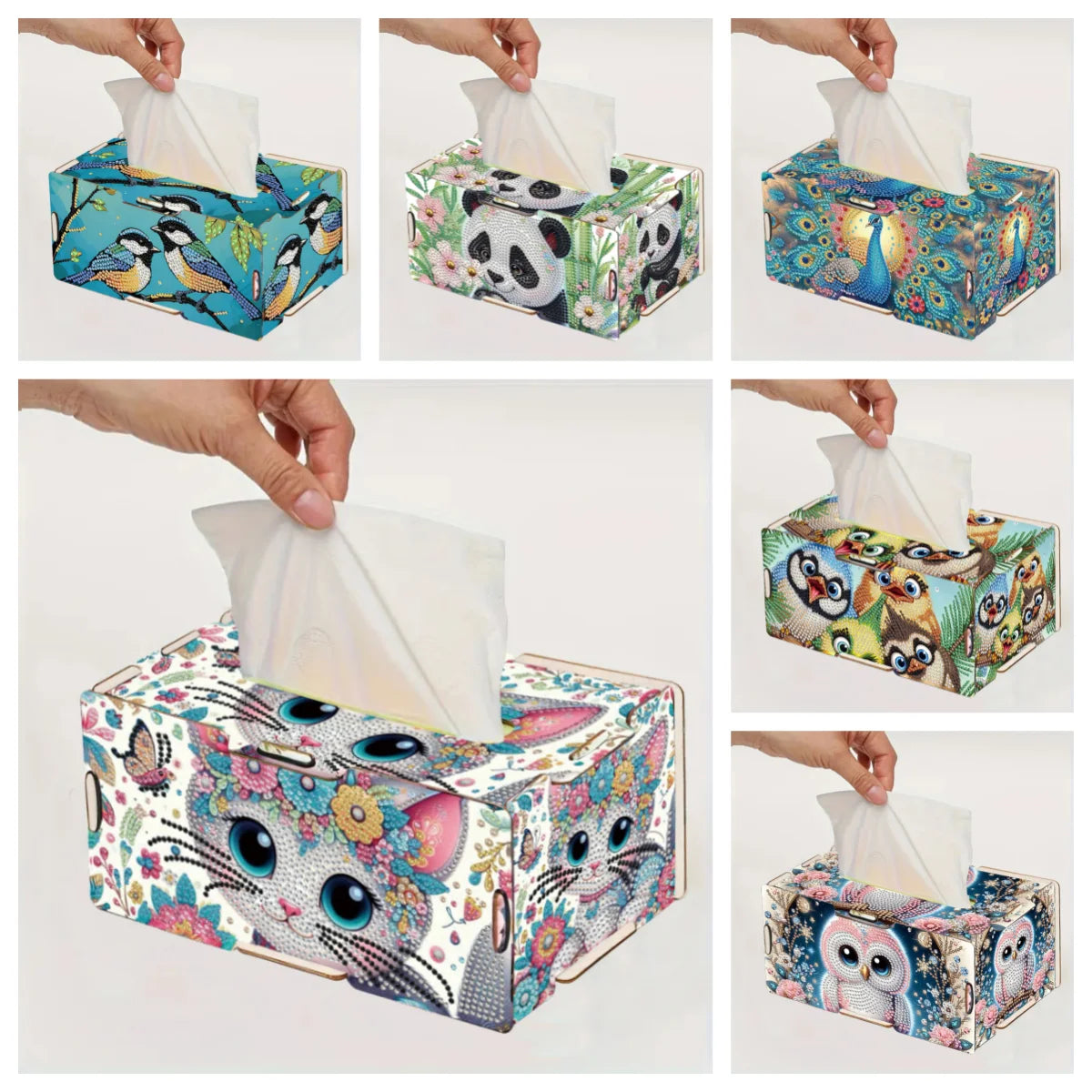 Diamond Painting Taschentuchbox – DIY Tissue Box mit Strass & 3D-Motiv | 22,5 × 13,5 × 10,5 cm