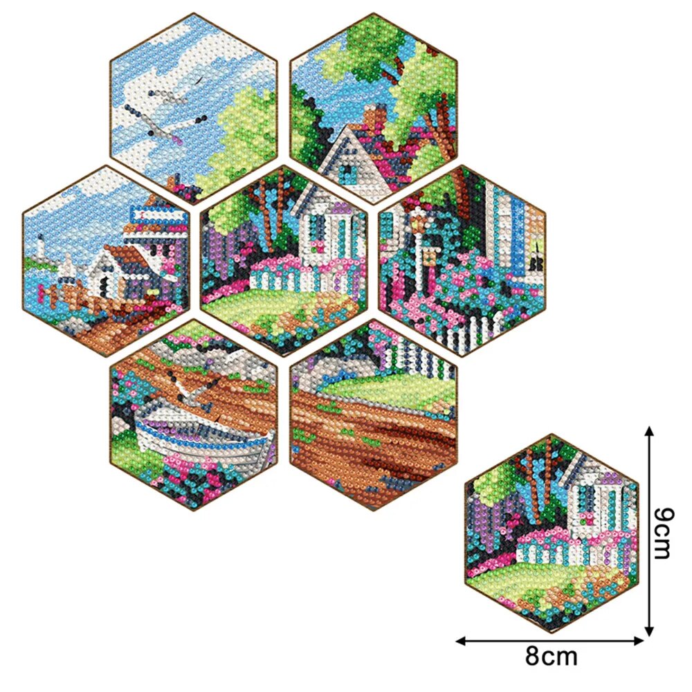 *Neu* 7tlg. Puzzle Tischuntersetzer Set aus Holz | für Anfänger