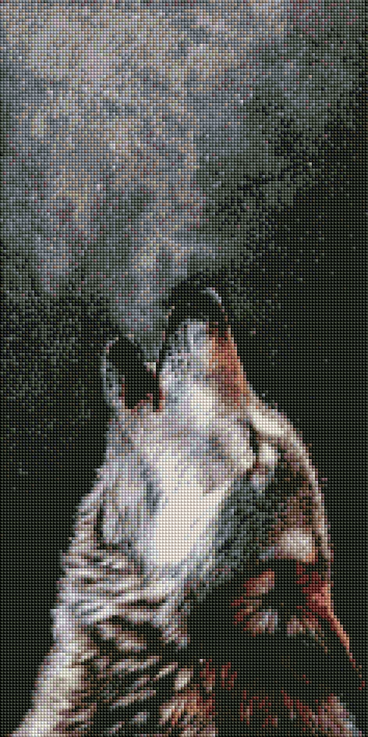 Frostige Freiheit: Der Wolf im Mondschein mit Fairy Steine