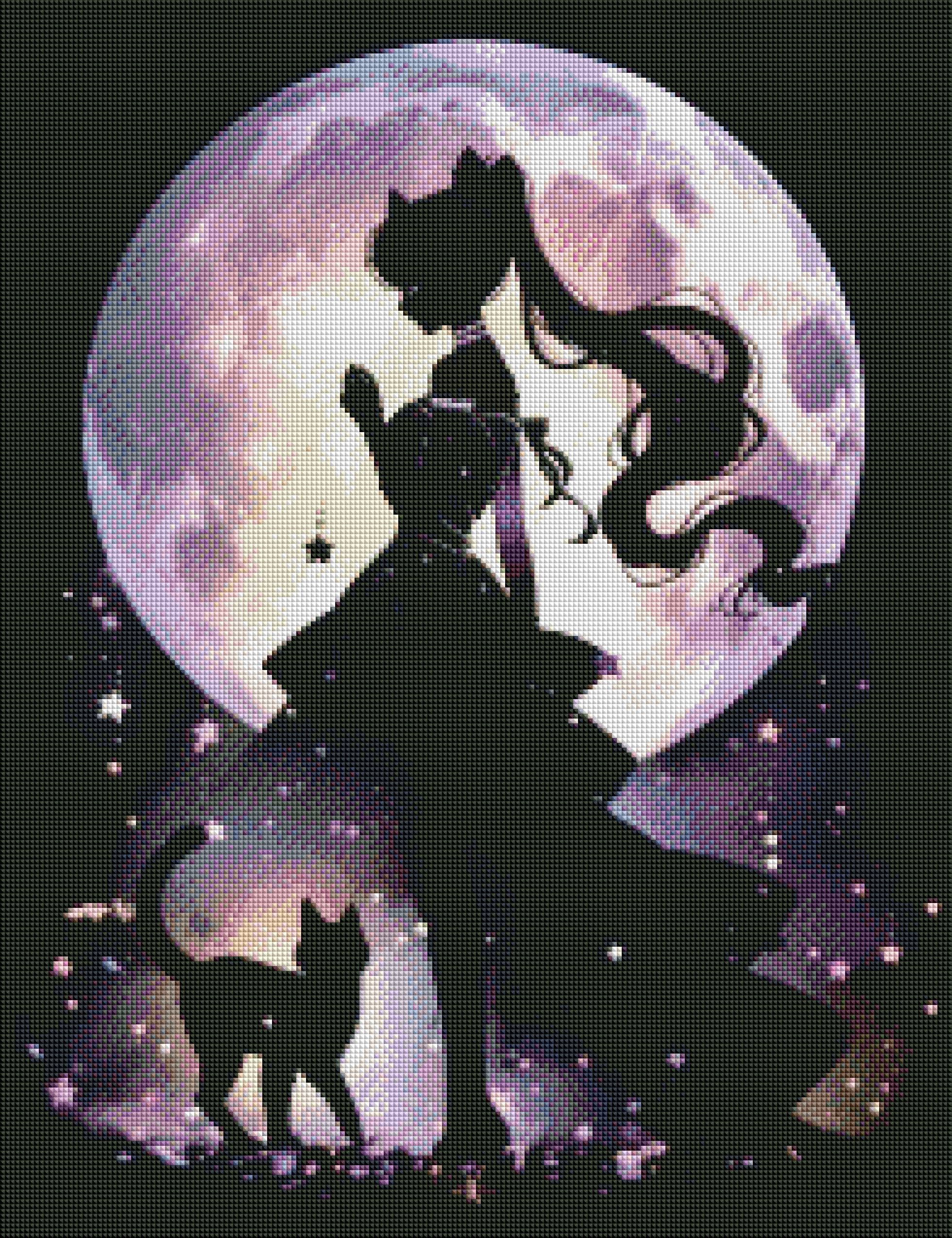 Magie der Nacht: Silhouette einer Sternenprinzessin mit Fairy Steinen