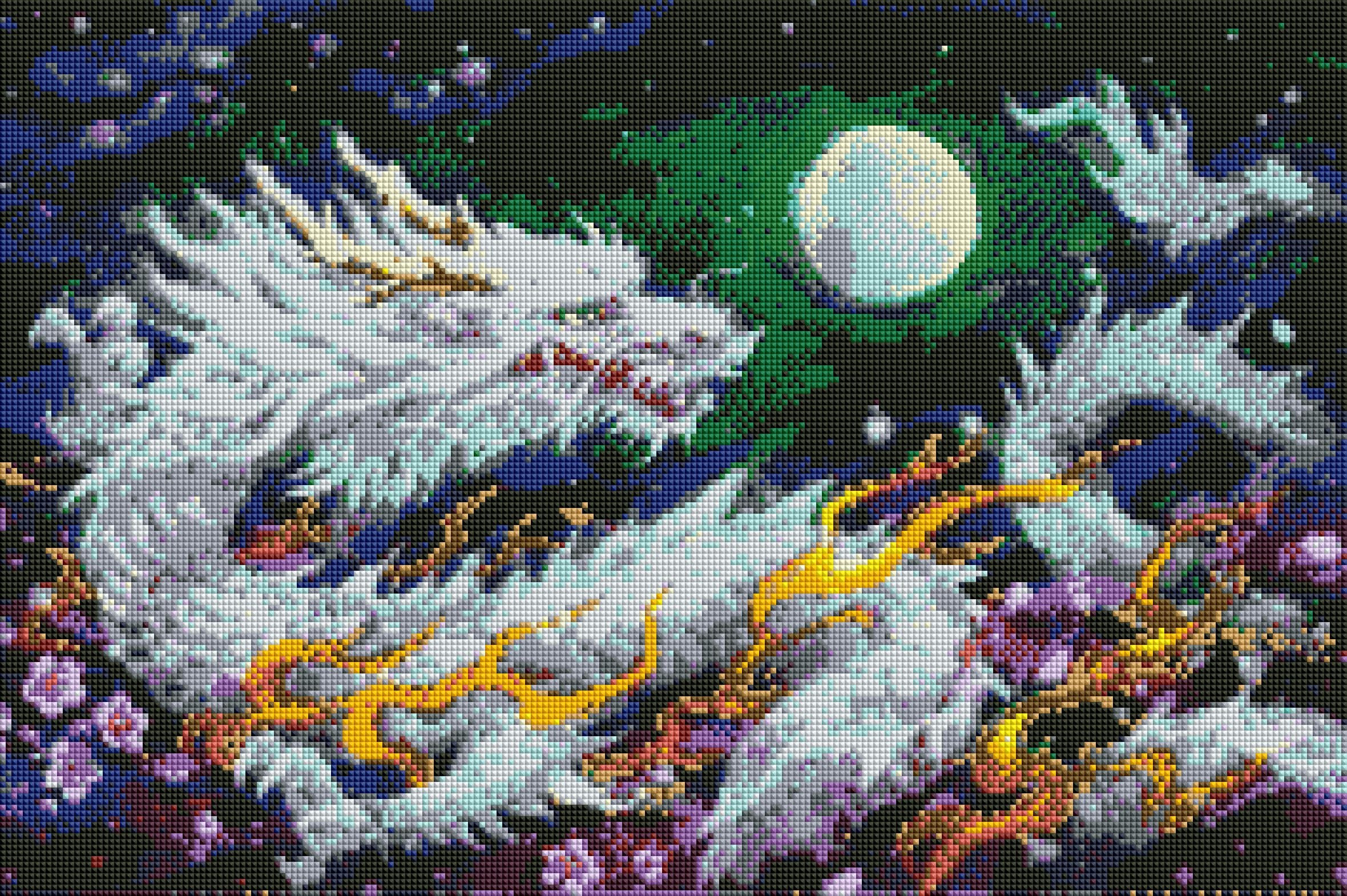 Special "Weißer Drache" | 100% Strass Steine