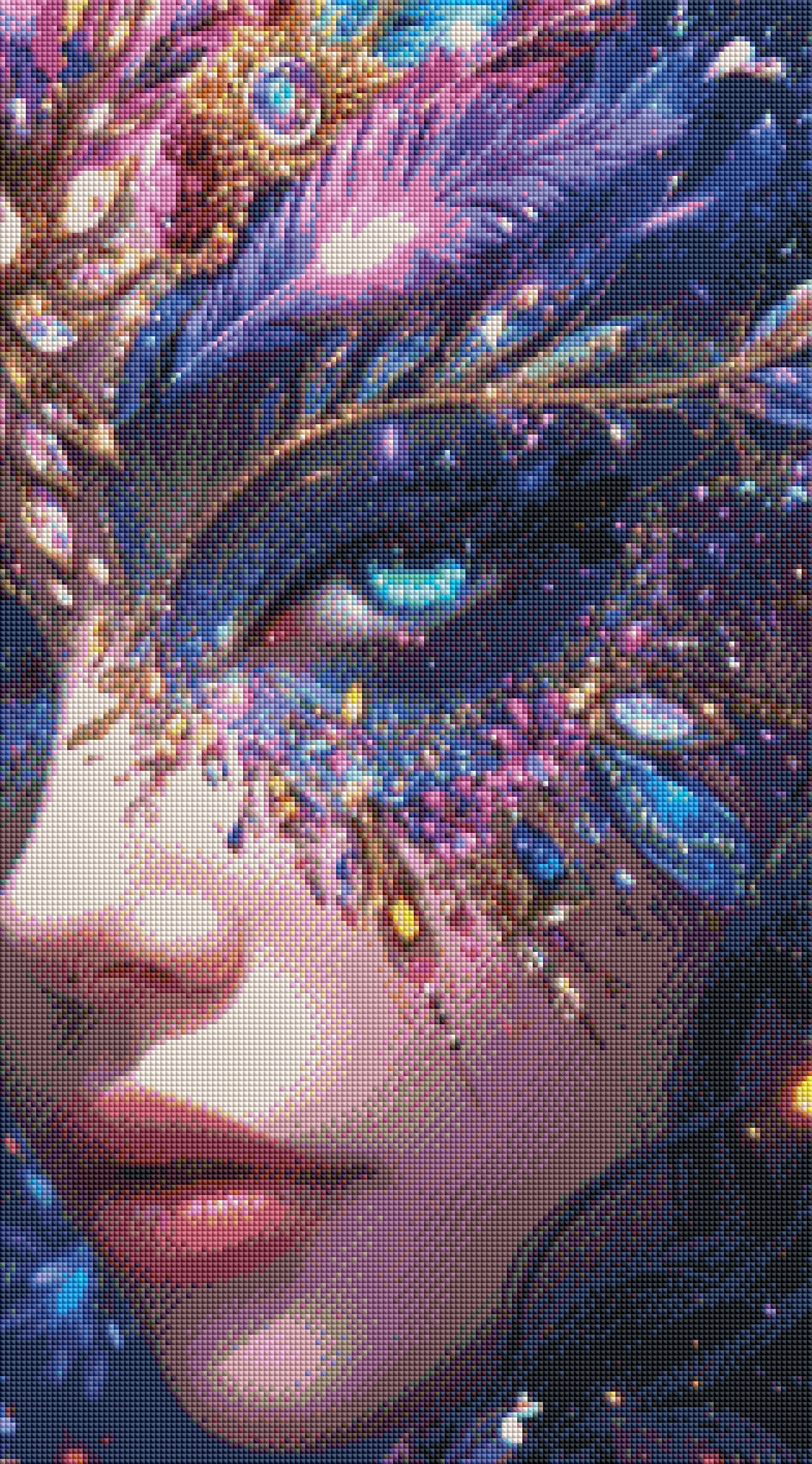 Venezianische Maske mit Strass Farben
