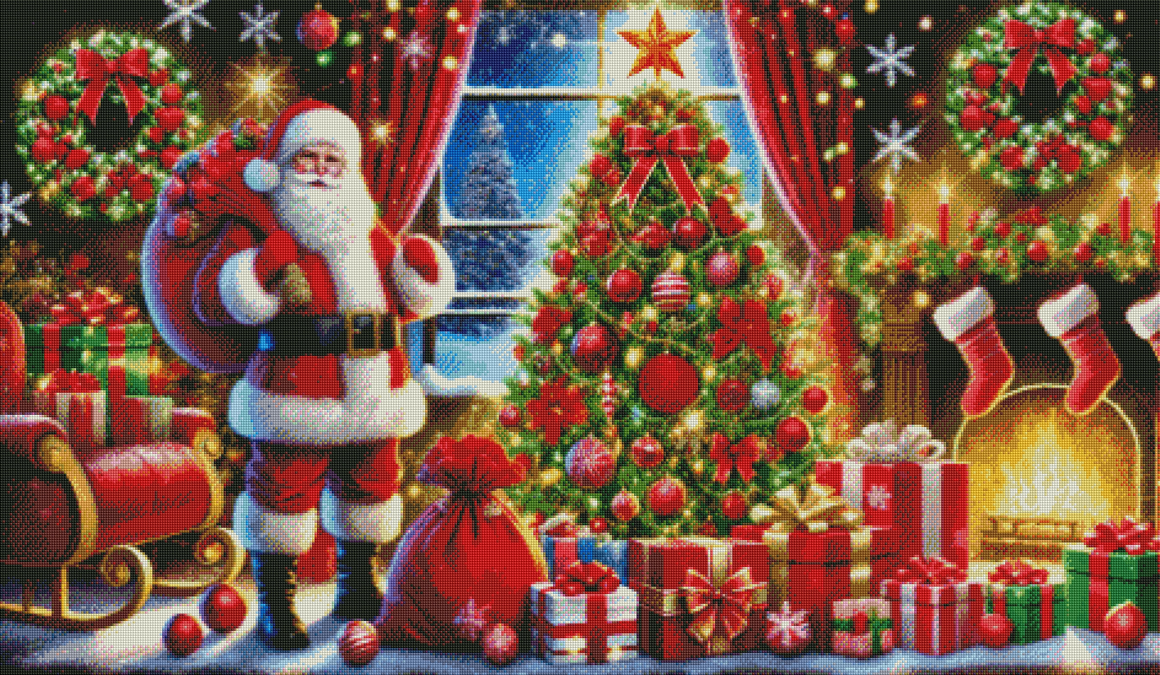 XXL Weihnachtszauber am Kamin mit Glitzersteine