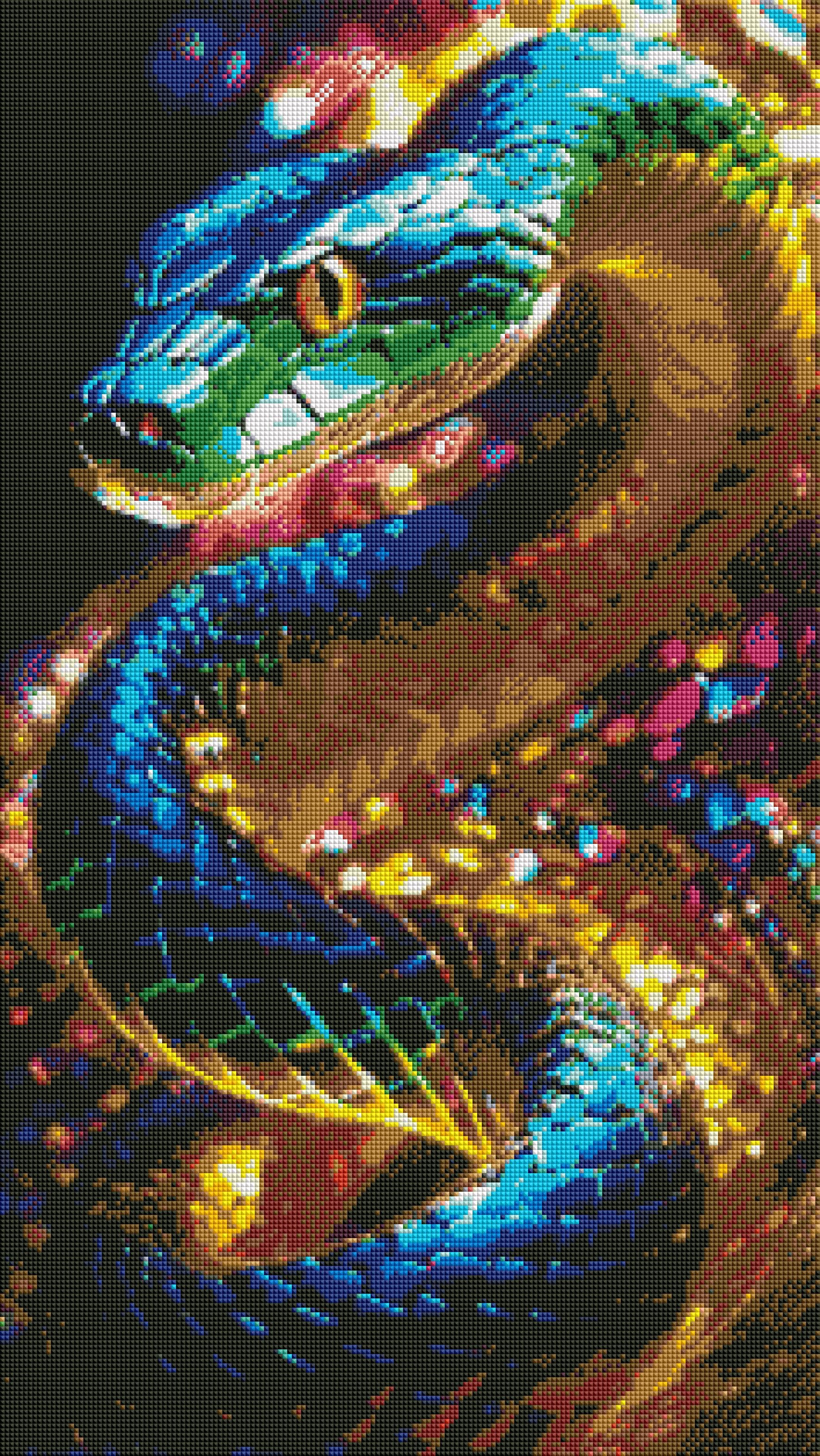 Regenbogenschlange der Elemente | 100% Strass