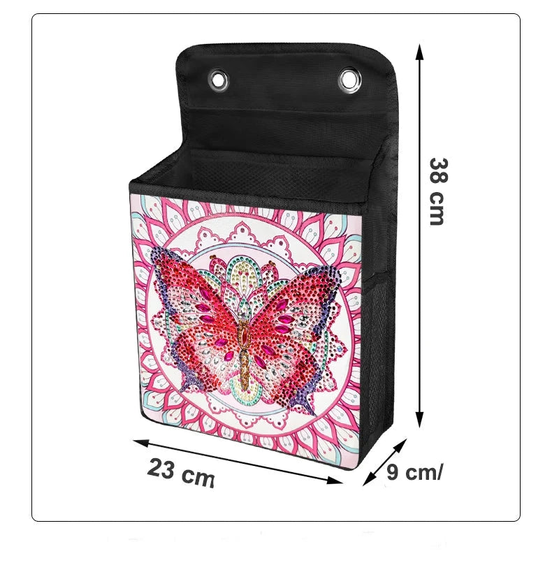 Diamond Painting Hängebox – Aufbewahrungsbox mit Strass-Motiv & Haken | 38 × 23 × 9 cm