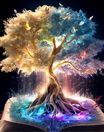 Baum der Zeit mit AB Farben