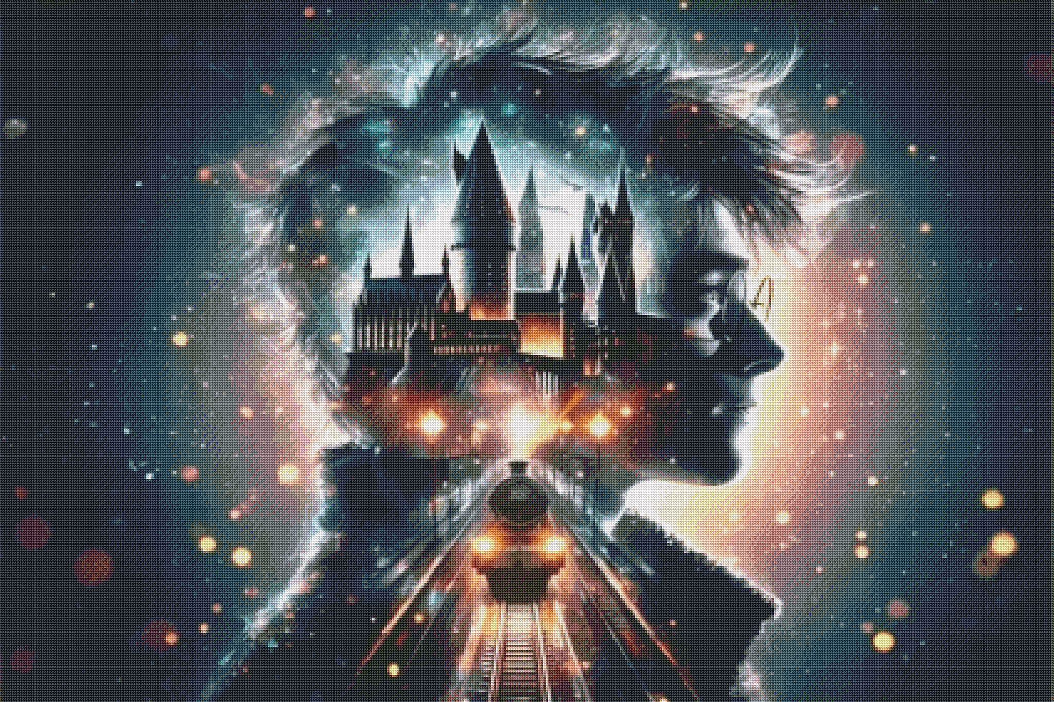 *Einzelstück* Harry Potter 120x80cm Eckige Steine - Fairy & Metallic