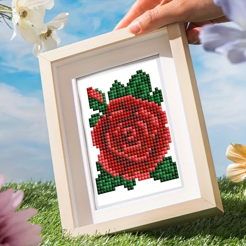 *Neu* Mini Bilder | 12tlg. Blumen Set 8x12cm | Eckige Steine