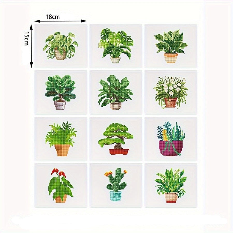 *Neu* Mini Bilder | 12tlg. Zimmer-Planzen #1 Set 15x18cm | Geschenke-Set