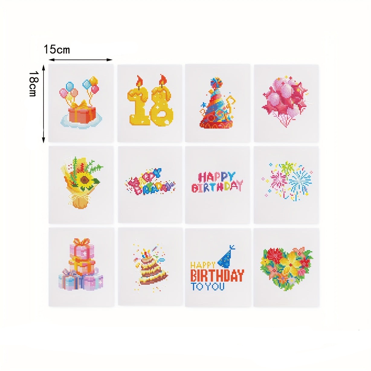 *Neu* Mini Bilder | 12tlg. 18.Geburtstag Set 15x18cm | Geschenke-Set