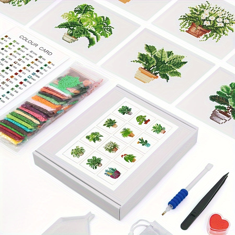 *Neu* Mini Bilder | 12tlg. Zimmer-Planzen #1 Set 15x18cm | Geschenke-Set