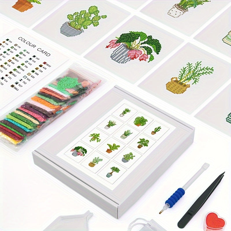 *Neu* Mini Bilder | 12tlg. Zimmer-Planzen #2 Set 15x18cm | Geschenke-Set