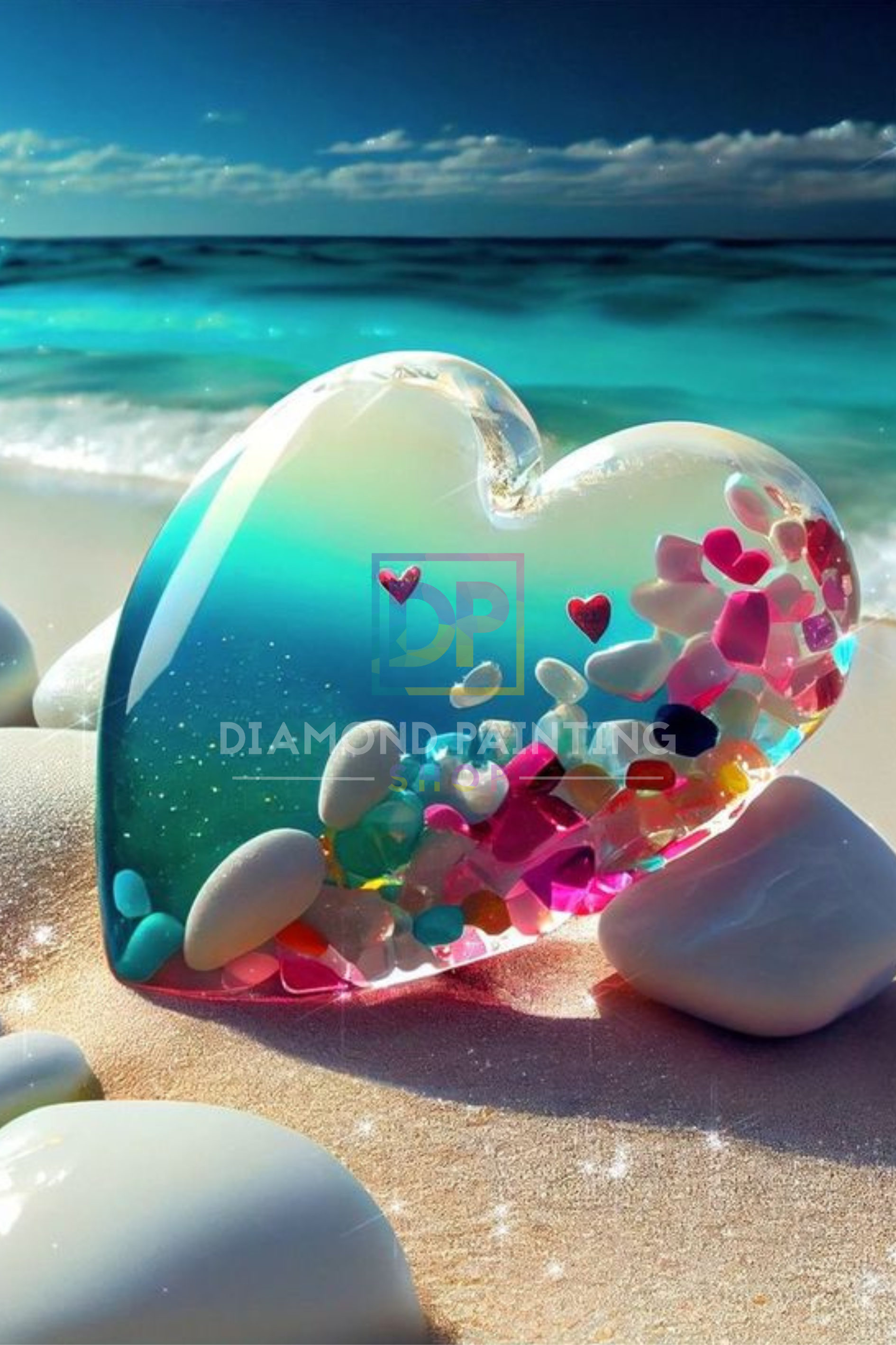 Fantasy "Beach Heart" 60x100cm