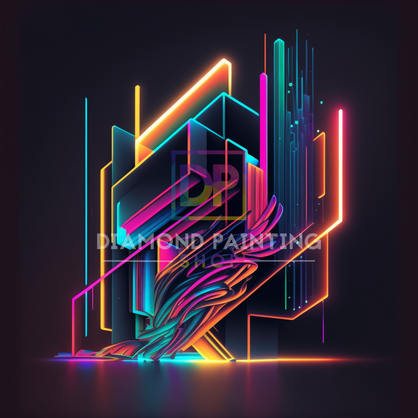 April | Abstrakte Neon Kunst mit AB Farben