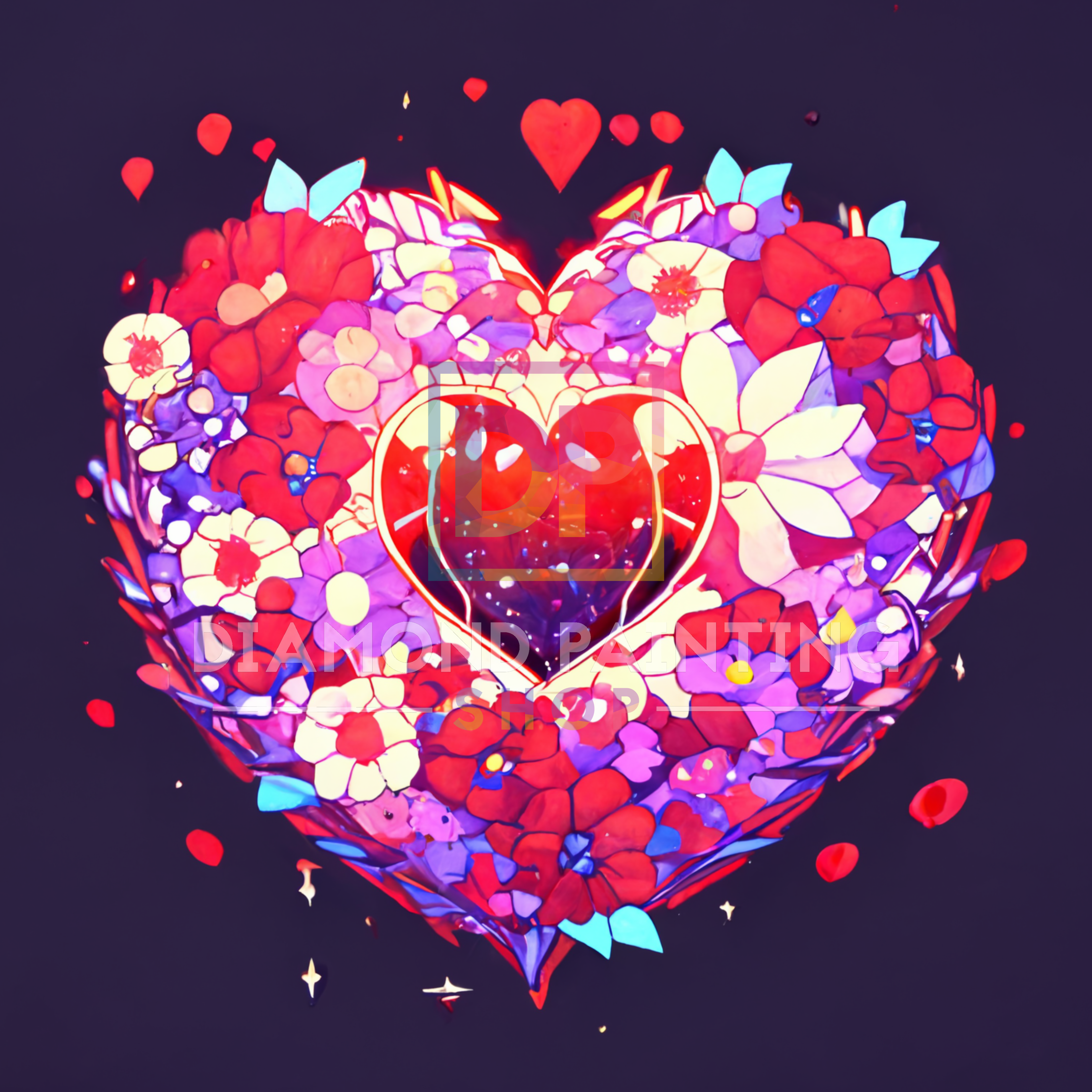 Heart of Flower mit AB Farben