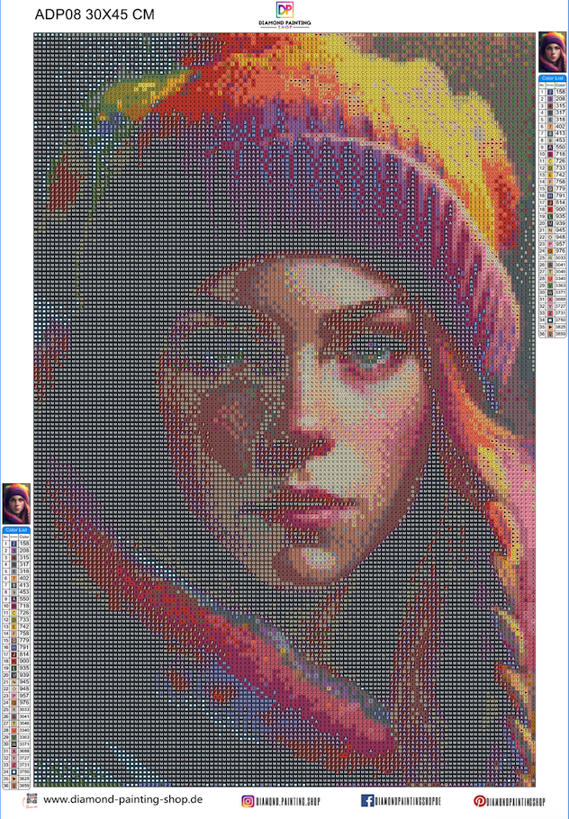 Mädchen Portrait mit Wollmütze