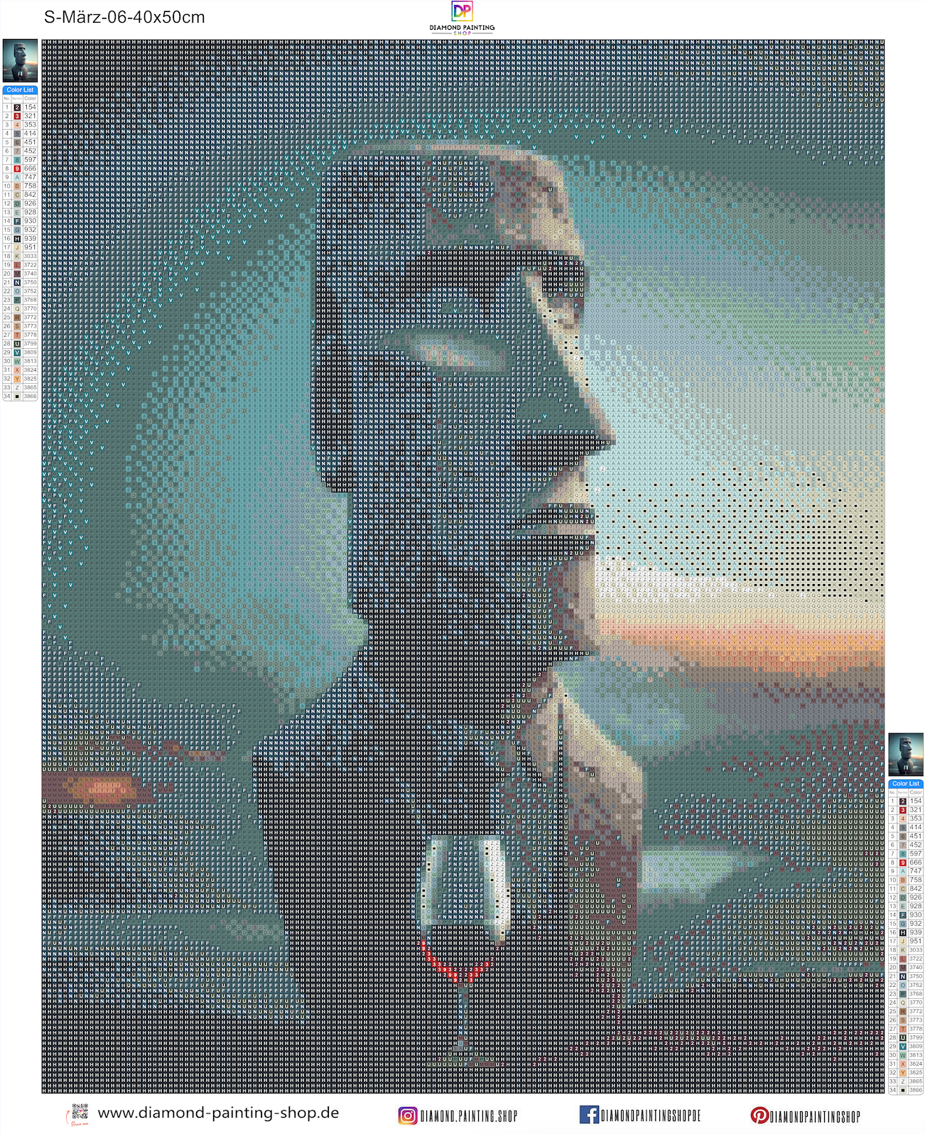 März | Moai Kopf mit Wein
