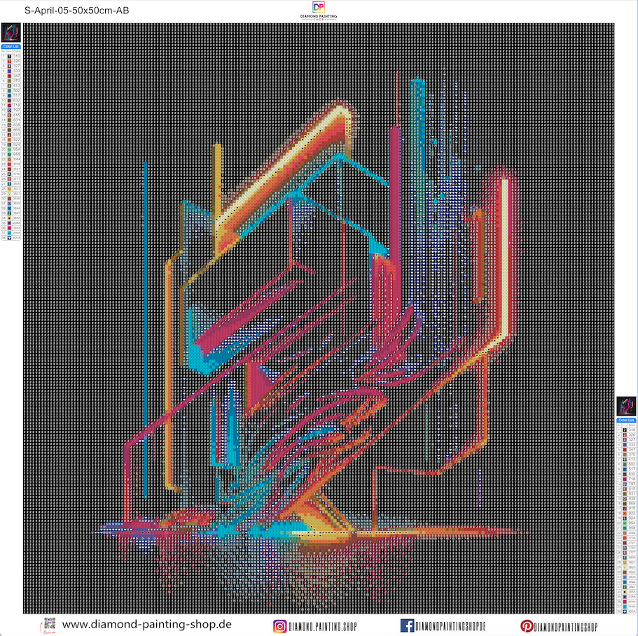 April | Abstrakte Neon Kunst mit AB Farben