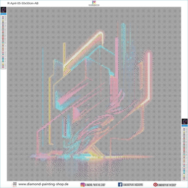 April | Abstrakte Neon Kunst mit AB Farben