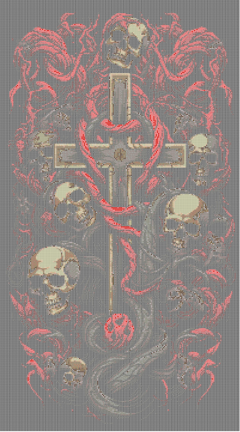 August | XL Skull Flowers
