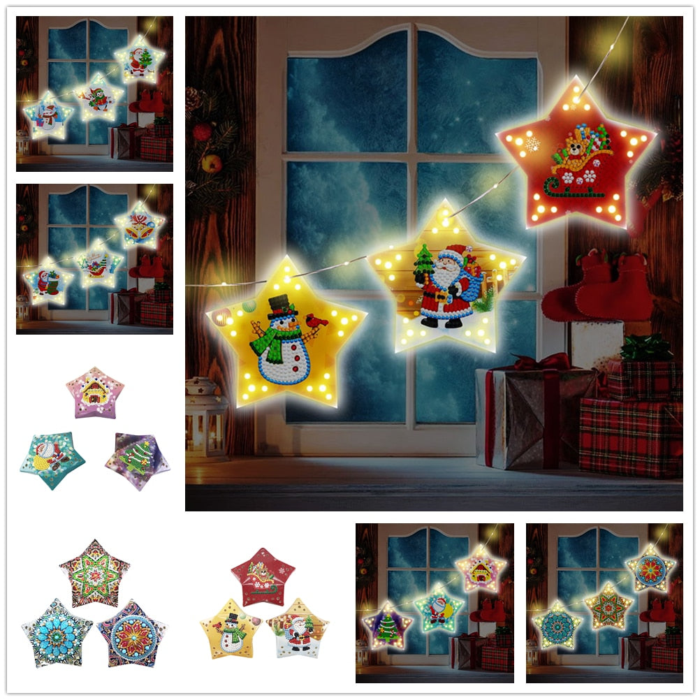Weihnachten - LED Sterne Aufhänger ab 3er Set  | Für Anfänger