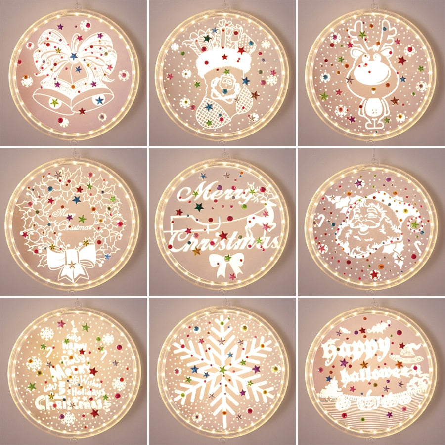 Halloween -  LED Fensterbilder zum Aufhängen