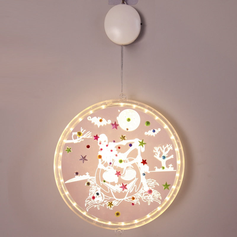 Halloween -  LED Fensterbilder zum Aufhängen