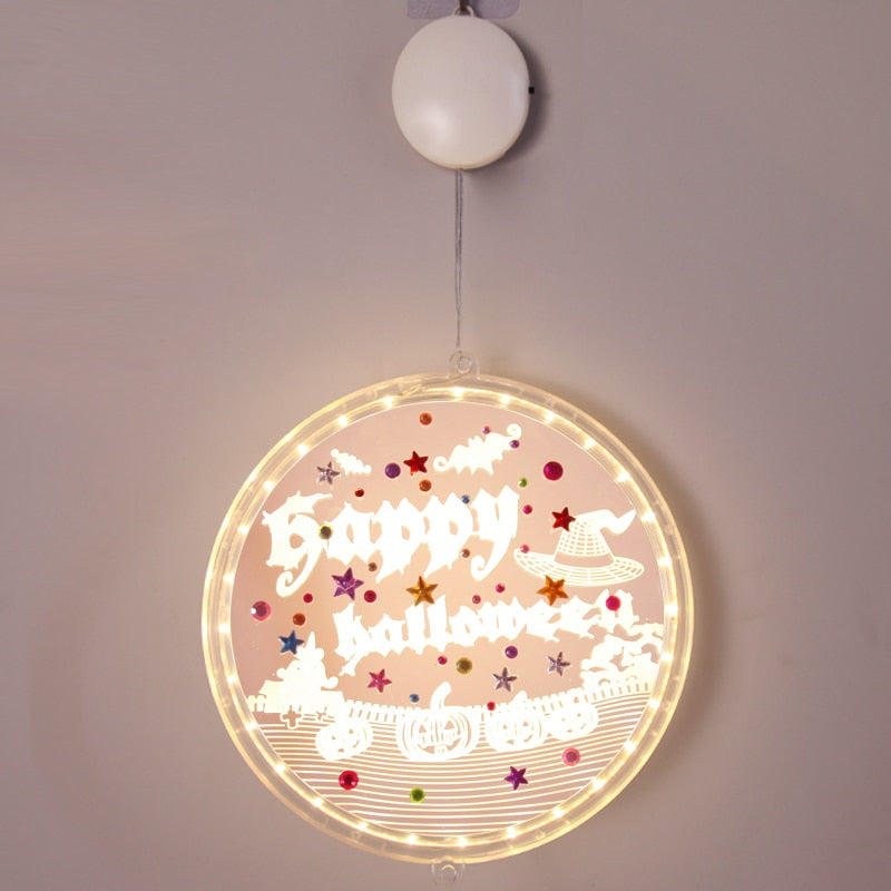 Halloween -  LED Fensterbilder zum Aufhängen