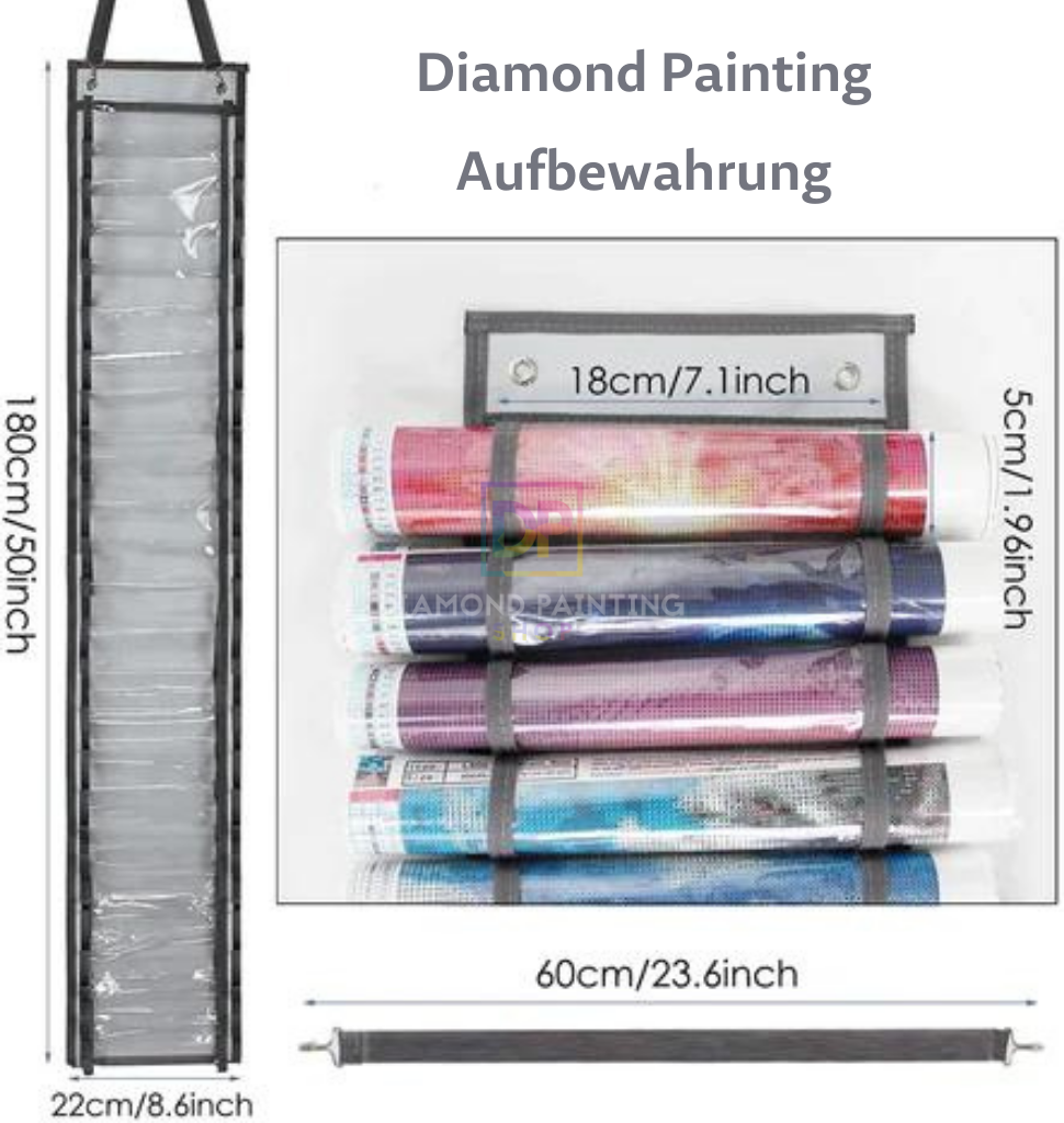 Aufbewahrung für Diamond Painting Bilder | zum Aufhängen & Rollen