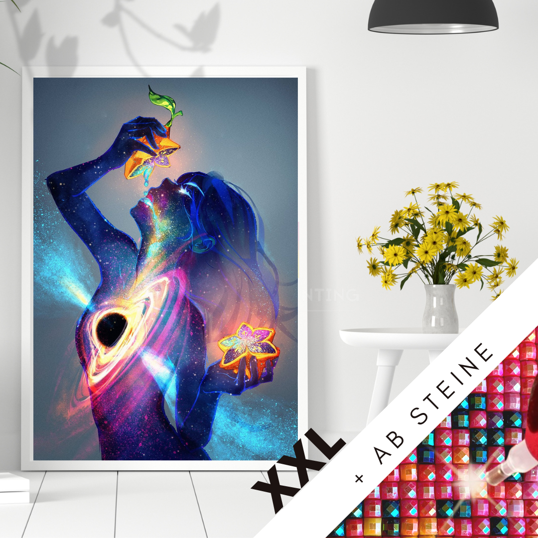 Limitiert Galaxy "Passion Fruit" 50x70cm mit AB Steine