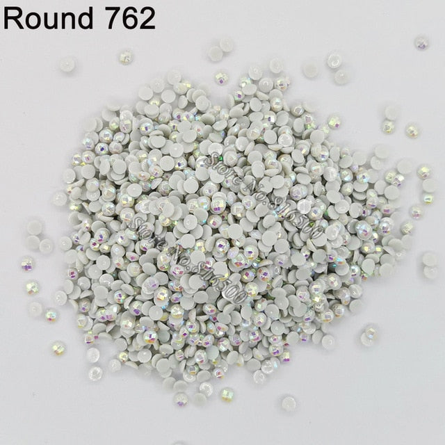 AB Ersatz Steine - Aurora Borealis Runde Steine