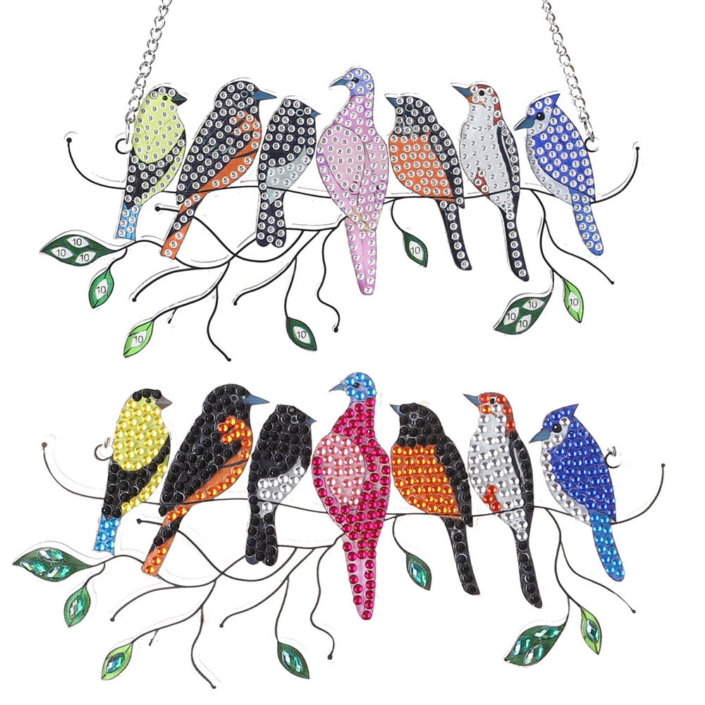 Vogel Ornamente 4-7 zum Aufhängen  | Für Anfänger