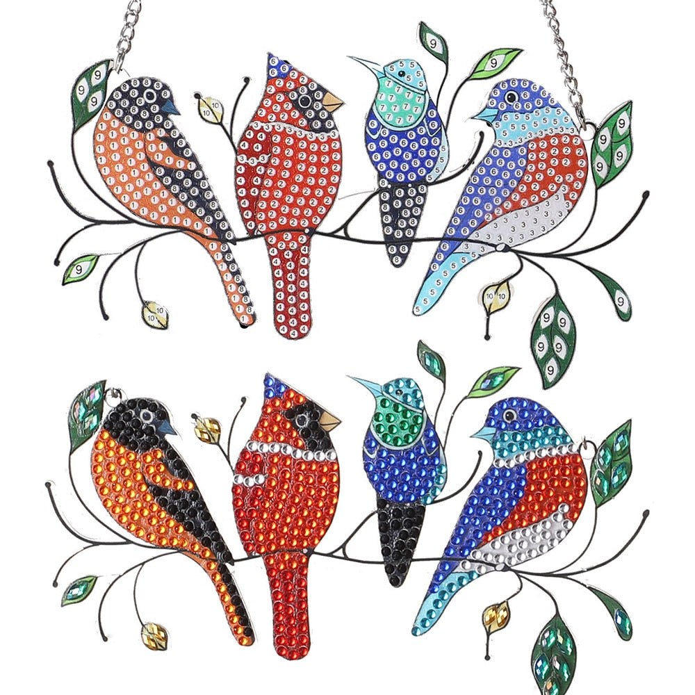 Vogel Ornamente 4-7 zum Aufhängen  | Für Anfänger