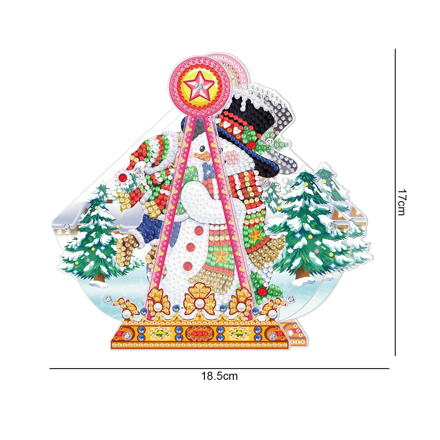 Weihnachten - 5D Schaukel 18,5x17cm  | Für Anfänger