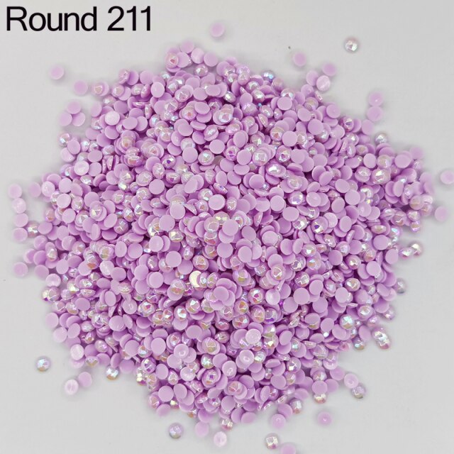 AB Ersatz Steine - Aurora Borealis Runde Steine