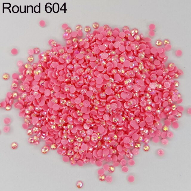 AB Ersatz Steine - Aurora Borealis Runde Steine