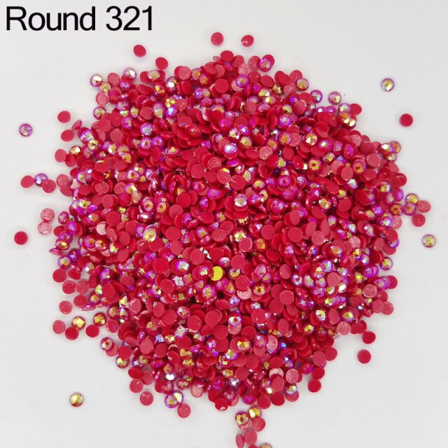 AB Ersatz Steine - Aurora Borealis Runde Steine