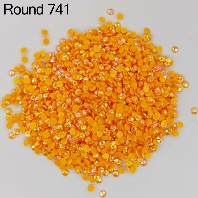 AB Ersatz Steine - Aurora Borealis Runde Steine