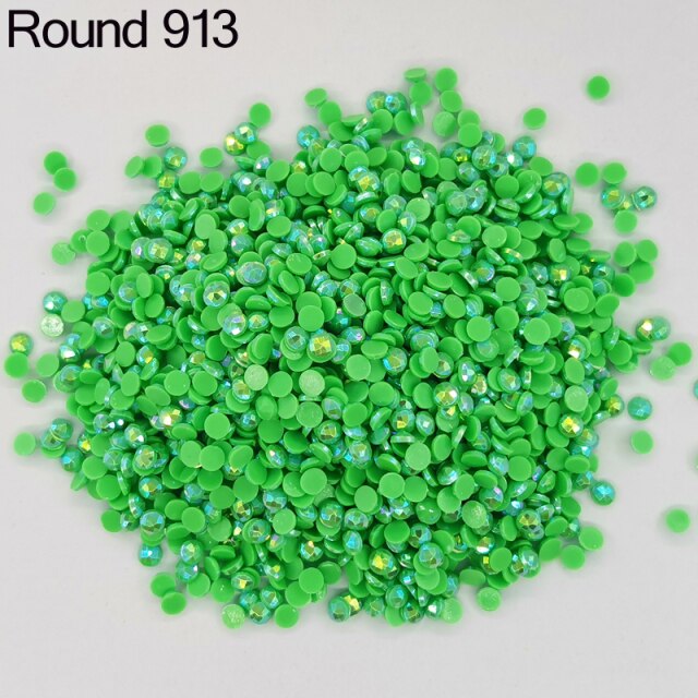 AB Ersatz Steine - Aurora Borealis Runde Steine